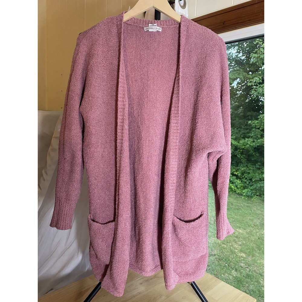 Sincerely Jules Pink Open Long Cozy Sweater Size Small